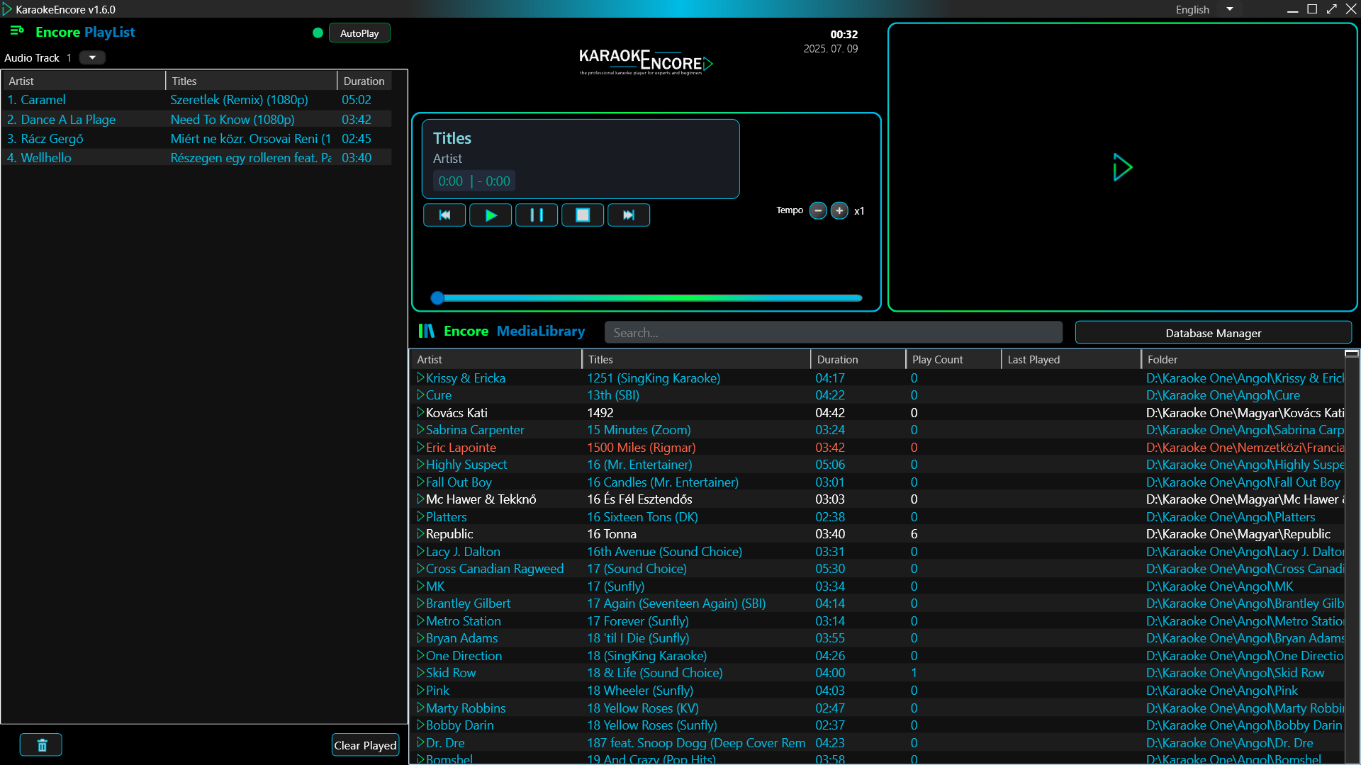 KaraokeEncore Karaoke Player
